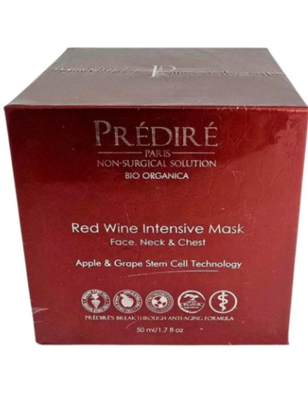 PREDIRE RED WINE INTENSIVE MASK FACE, NECK & CHEST-1.7 oz/50 ml-BRAND NEW-SEALED